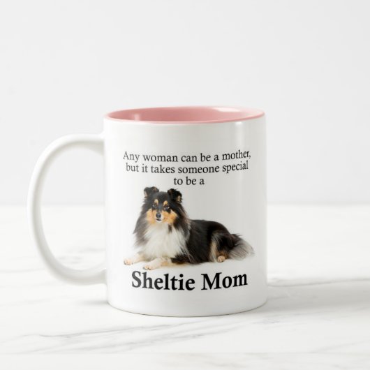 Tri-Color Sheltie Maman Mug (Gauche)