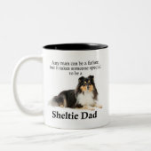 Tri-Color Sheltie Papa Mug (Gauche)