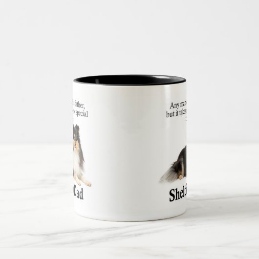 Tri-Color Sheltie Papa Mug (Centre)