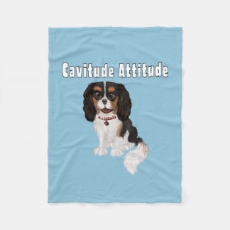 Tri-Colored Cavalier King Charles Spaniel Fleece Deken