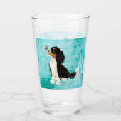 Tri Colored Cavalier King Charles Spaniel Glas (Voorkant)
