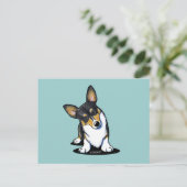 Tri Curious Corgi Briefkaart (Staand voorkant)