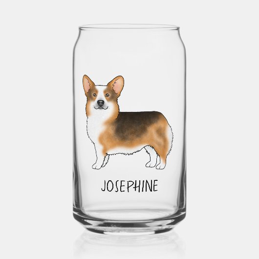 Tri en tête rouge Pembroke Welsh Corgi Nom personn (Recto)