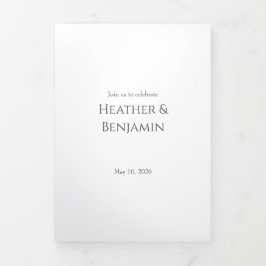 Tri Fold bruiloft uitnodiging Sjabloon