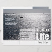 Tri-Fold Seascape Memorial Service Program Flyers (Devant / Derrière)