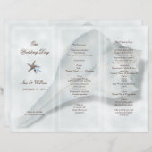Tri-Fold Wedding Programme Big Whelk Shell (Voorkant / Achterkant)