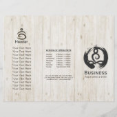 Tri-Fold Yoga Massage Brochures Meditation Posture (Voorkant)