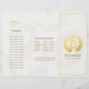 Tri-Fold Yoga Massage Brochures Meditation Posture