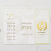 Tri-Fold Yoga Massage Brochures Meditation Posture (Voorkant / Achterkant)