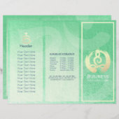 Tri-Fold Yoga-massagebrochures meditatiehouding (Voorkant / Achterkant)