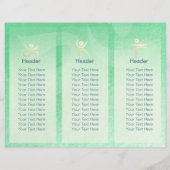 Tri-Fold Yoga-massagebrochures meditatiehouding (Achterkant)