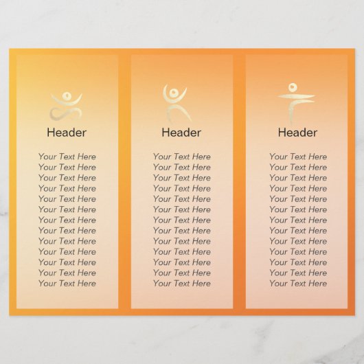 Tri-Fold Yoga Studio Brochures Meditation Pose Om (Achterkant)