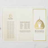 Tri-Fold Yoga Studio Brochures Meditation Studio (Devant / Derrière)