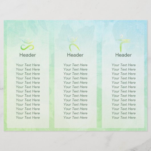 Tri-Fold Yoga Studio Brochures Meditation Studio (Achterkant)