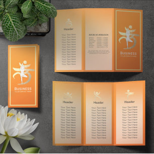 Tri-Fold Yoga Studio Brochures Root Chakra Mantra