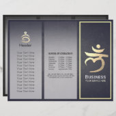 Tri-Fold Yoga Studio Brochures Root Chakra Mantra (Devant / Derrière)