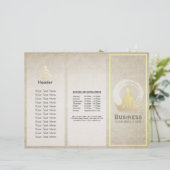 Tri-Fold Yogastudio Brochures Meditatiehouding ZEN (Staand voorkant)