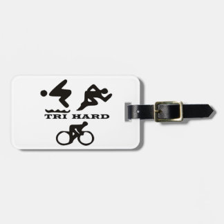 Tri Hard Triathlon geeft kleding en Accessoires Bagagelabel