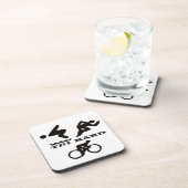 Tri Hard Triathlon geeft kleding en Accessoires Drankjes Onderzetter (Rechterzijde)