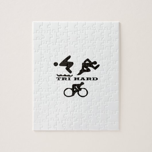 Tri Hard Triathlon geeft kleding en Accessoires Legpuzzel (Verticaal)