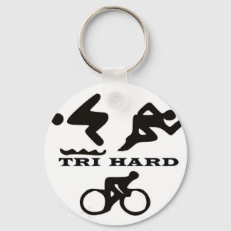 Tri Hard Triathlon geeft kleding en Accessoires Sleutelhanger