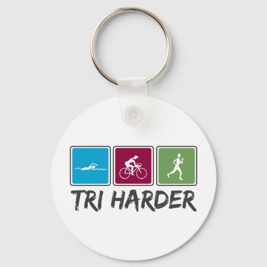 Tri Harder (Triathlon) Sleutelhanger (Voorkant)