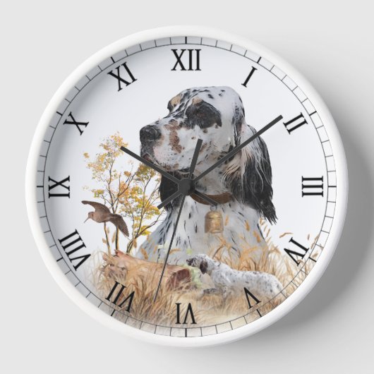 Tri Kleur Engels Setter Art, houtsnip jacht (Voorkant)