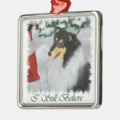 Tri Kleur Rough Collie Christmas Gifts Ornament (Links)