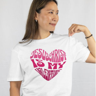 Tri-matière Jésus Christ est mon T-shirt Saint Valentin en for