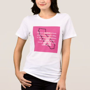 Tri-matière T-shirt de sensibilisation au cancer du sein en Ca