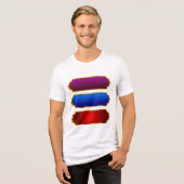 Tri-matière T-shirt en coton blanc pour hommes (Recto plein)