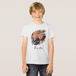 Tri-matière T-shirt en coton doux pour enfants et adolescents