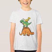 T-shirt enfant Dinosaures en caricature empilée