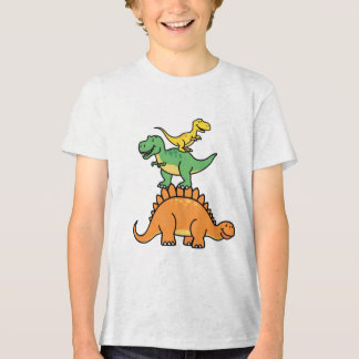 Tri-matière T-shirt enfant Dinosaures en caricature empilée