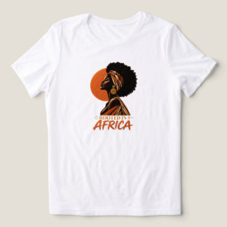 Tri-matière T-shirt « Enraciné en Afrique » | Femme africaine