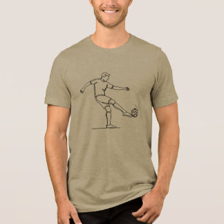 Tri-matière T-Shirt Graphique Minimaliste de Football en Ligne