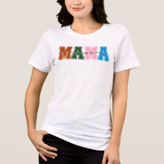 Tri-matière T-shirt MAMA en colorbloc rétro - Bold & Bright