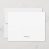 Tri-Monogramme Rouge moderne Réponse / Cartes RSVP (Dos)