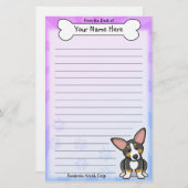 Tri papeterie de corgi de Gallois de Pembroke de (Devant / Derrière)