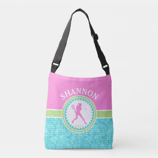 Tri-pasta-kleurentennis met Aqua Tile Crossbody Tas