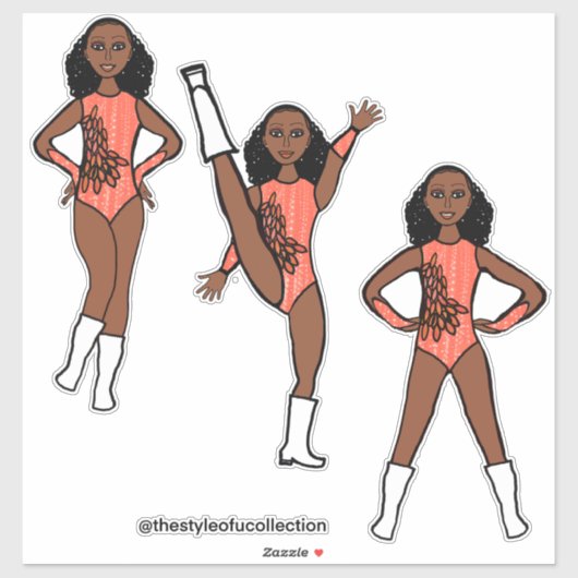 Tri-Pose Dancer Flamingo #1 Sticker (Vel)