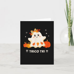 Tri Schattige Halloween Spooky Mexican Ghost Spang Kaart