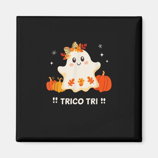 Tri Schattige Halloween Spooky Mexican Ghost Spang Magneet (Voorkant)