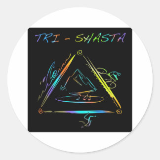 Tri Shasta Triathalon Logo Ronde Sticker