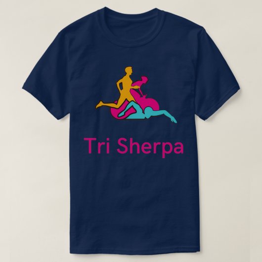 Tri Sherpa Multicolor op Black T-shirt (Design voorkant)