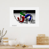 Tri Spiral Recursive Raytraced Afbeelding Poster (Keuken)