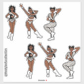 Tri Style Black White Silver Dancer #1 Sticker (Vel)