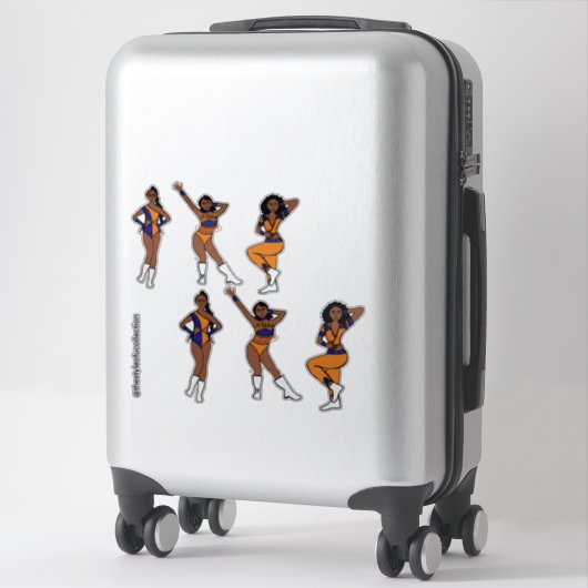 Tri Style Orange & Blue  Dancer #1 Sticker (Sur valise)
