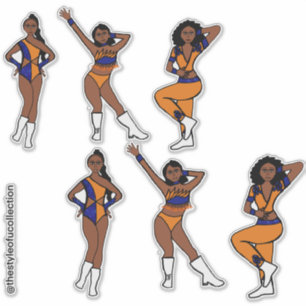 Tri Style Oranje & Blauw  Danser #1 Sticker