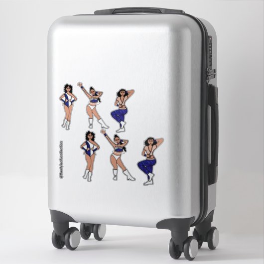 Tri Style White & Blue  Dancer #2 Sticker (Sur valise)
